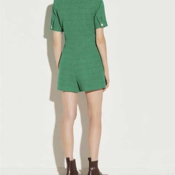 Sandro Green Short-Sleeve Jumpsuit - Picture 2 of 8